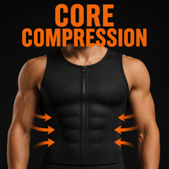 Flizo Men's Workout Zipper Body Shaper Tank Top