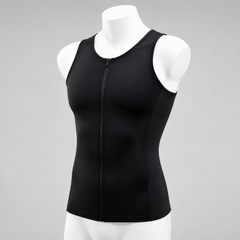 Flizo Men's Workout Zipper Body Shaper Tank Top