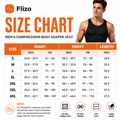 Flizo Men's Workout Zipper Body Shaper Tank Top