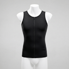 Flizo Men's Workout Zipper Body Shaper Tank Top